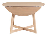 Maryse Dining table with flap Light wood, Ø120