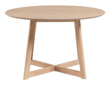 Maryse Dining table with flap Light wood, Ø120