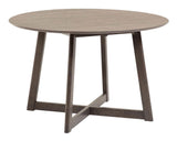 Maryse Dining table with flap Dark wood, Ø120