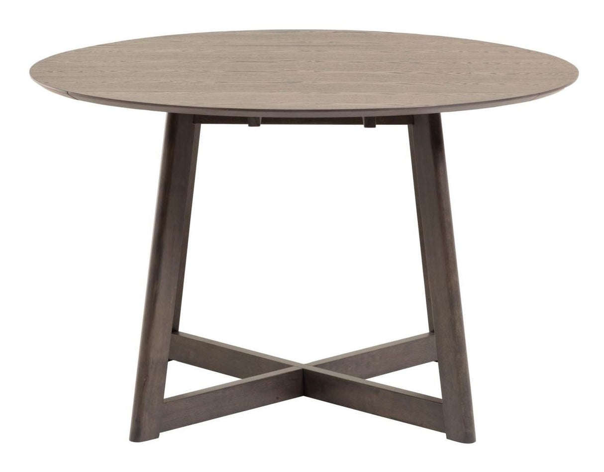 Maryse Dining table with flap Dark wood, Ø120