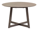 Maryse Dining table with flap Dark wood, Ø120