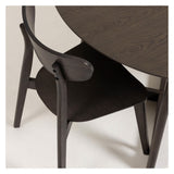 Maryse Dining table with flap Dark wood, Ø120