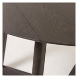 Maryse Dining table with flap Dark wood, Ø120