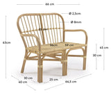 Marzieh Children's bench in Rattan