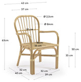 Marzieh Children's chair in Rattan