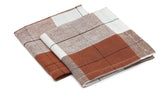 Matie Napkins, Set of 2, Cotton/Flax, Brown