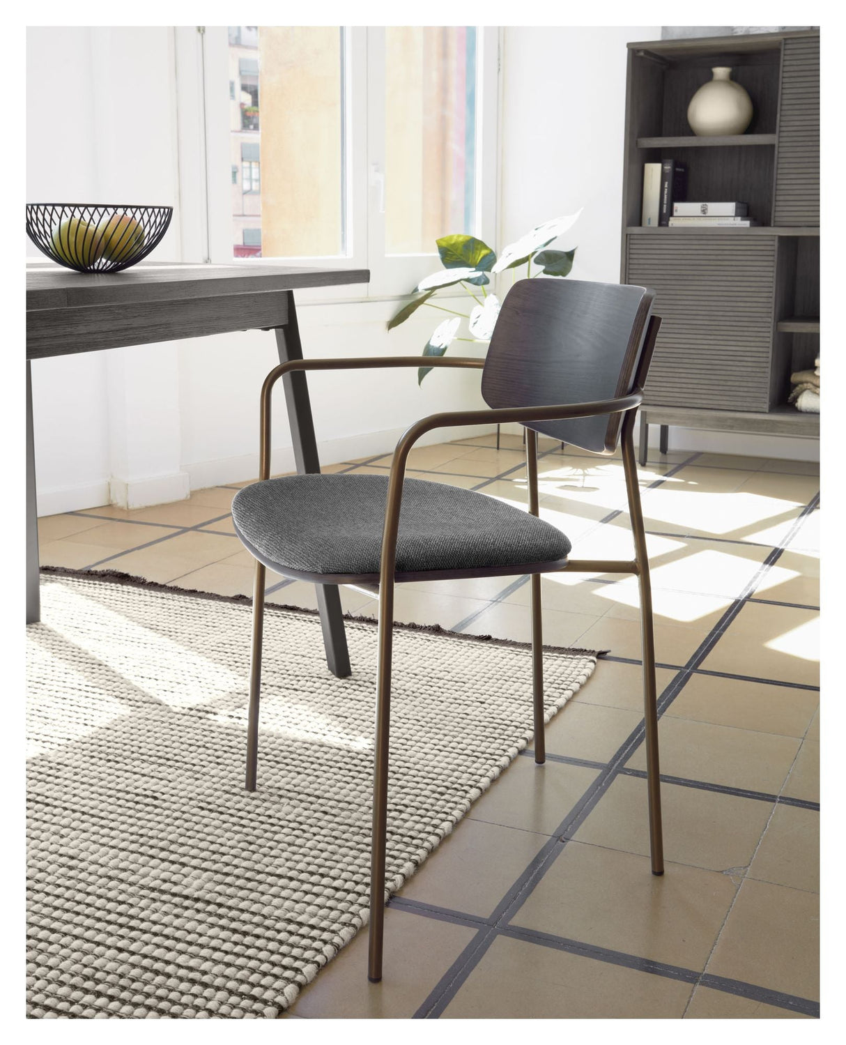 Maureen Dining chair, Dark stained ash veneer