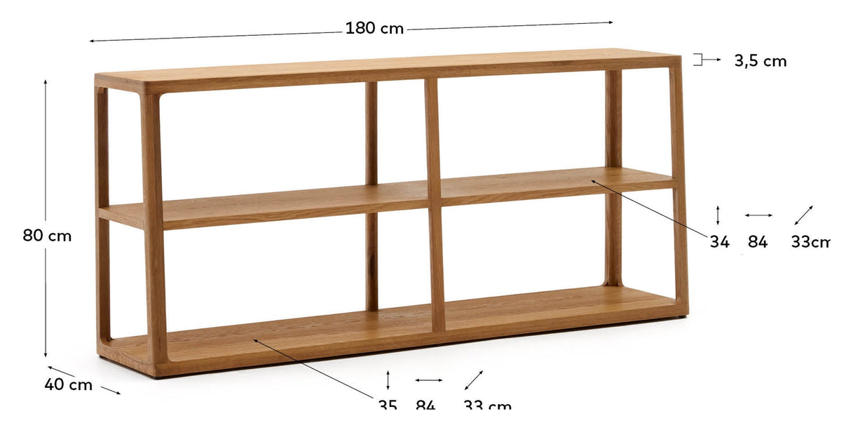 Maymai Shelf, Solid Oak, 180x81