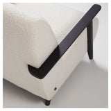 Meghan Lounge Chair, White Teddy