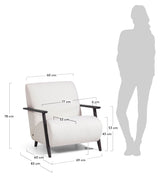 Meghan Lounge Chair, White Teddy