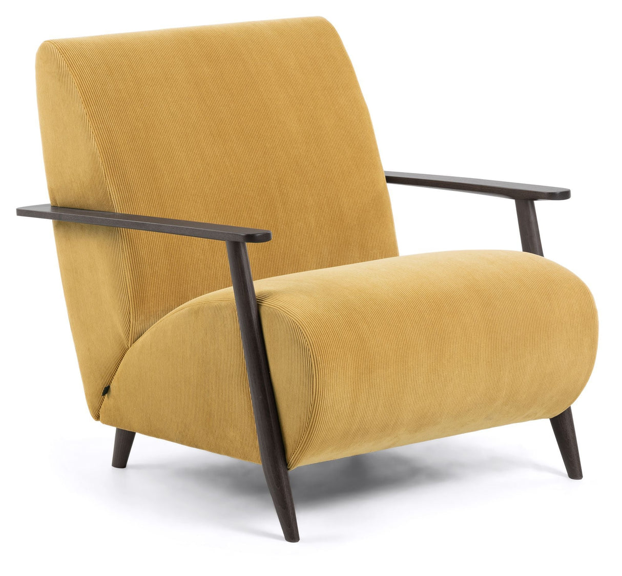 Meghan Lounge Chair, Mustard Velvet