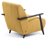 Meghan Lounge Chair, Mustard Velvet