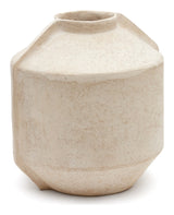 Meja Vase, Beige Papier-Mâché, H:47