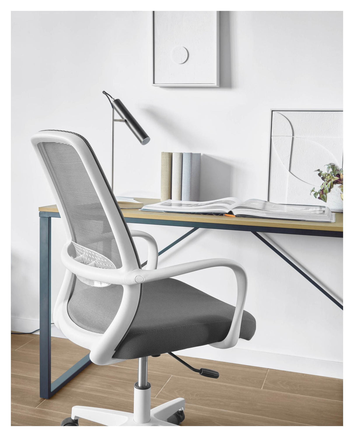 Melva Office Chair Gray/White