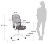 Melva Office Chair Gray/White