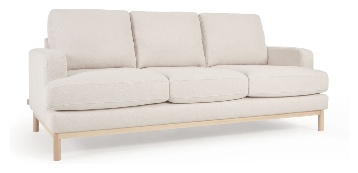 Mihaela 3-pers. Sofa, White fleece