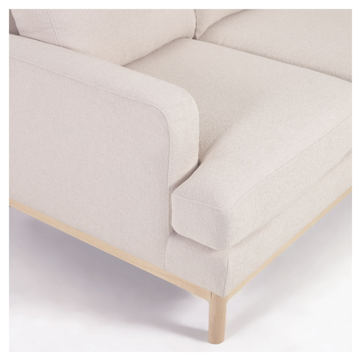 Mihaela 3-pers. Sofa, White fleece