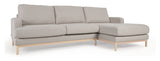 Mihaela 3-pers. Sofa with right-facing chaise longue, Gray fleece