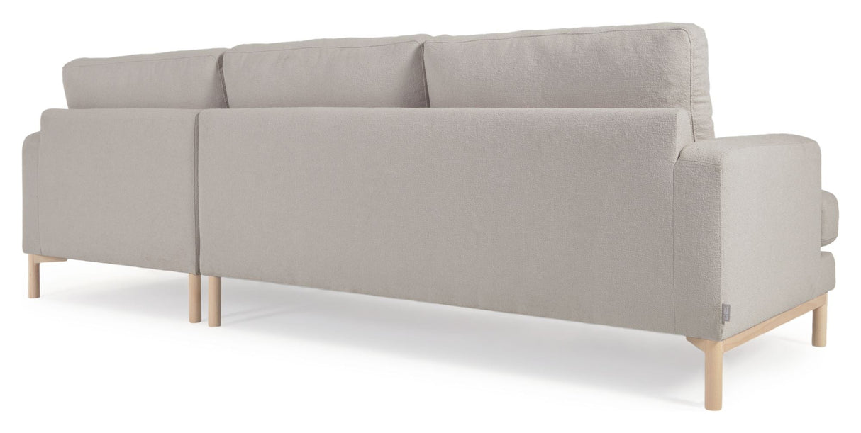 Mihaela 3-pers. Sofa with right-facing chaise longue, Gray fleece