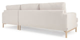 Mihaela 3-pers. Sofa with right-facing chaise longue, White fleece