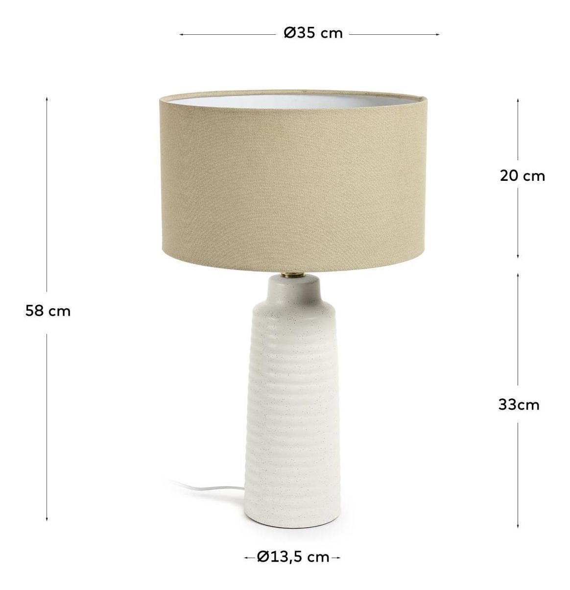 Mijal Table lamp - White finish