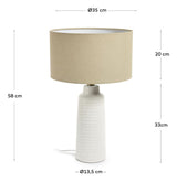 Mijal Table lamp - White finish