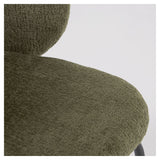 Minna Dining chair, Green velour chenille