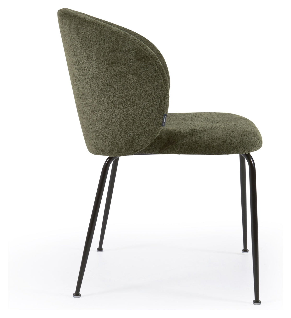 Minna Dining chair, Green velour chenille