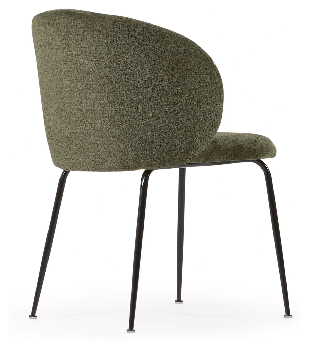 Minna Dining chair, Green velour chenille