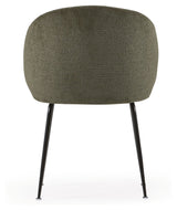 Minna Dining chair, Green velour chenille