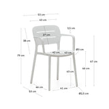 Morella Garden Chair, White Plastic