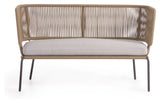 Nadin Lounge Sofa, Beige Rope/Galvanized Steel Leg