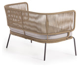 Nadin Lounge Sofa, Beige Rope/Galvanized Steel Leg