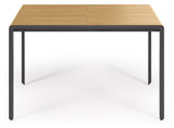 Nadyria Dining table with extension - Oak veneer/Steel legs, 120/160x80