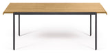 Nadyria Dining table with extension - Oak veneer/Steel legs, 160/200x90