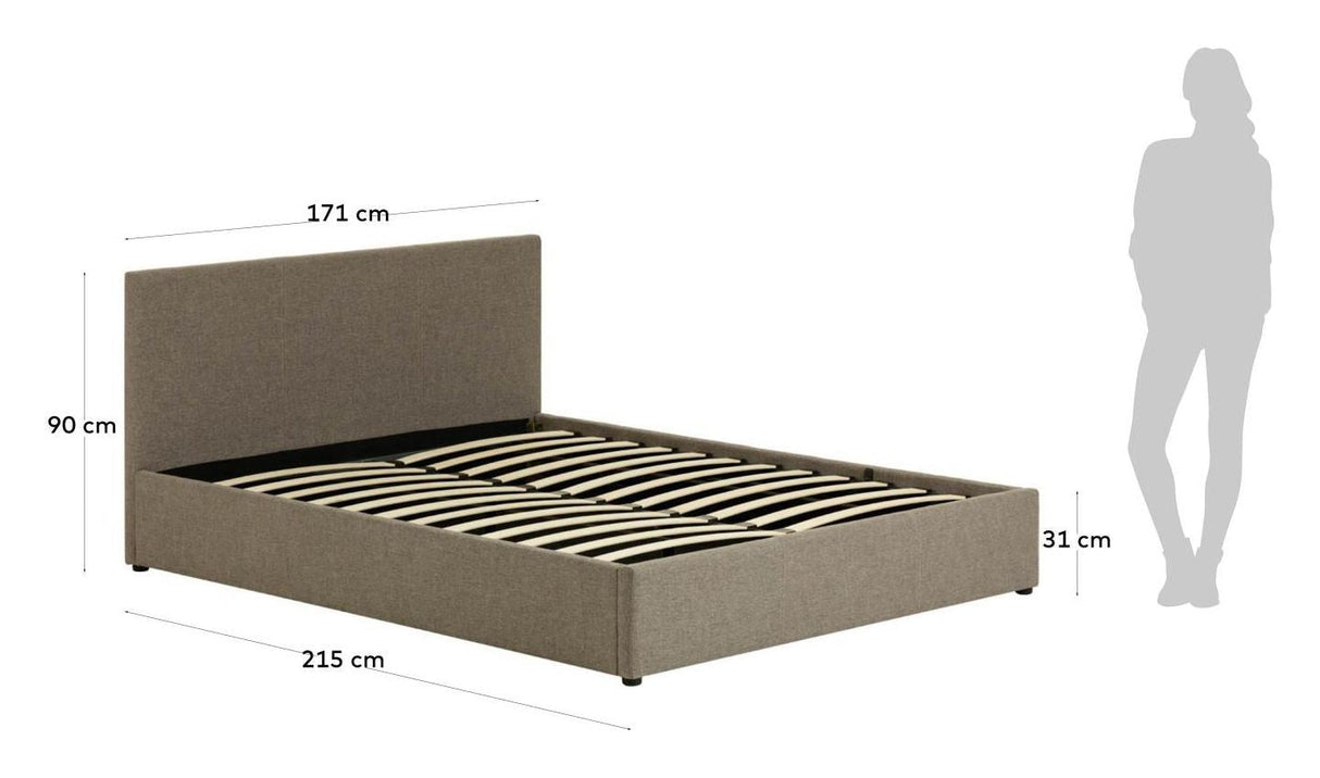 Nahiri Bed Frame Gray, 160x200