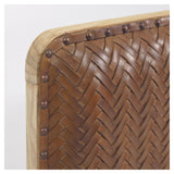 Natesa Bedboard - Solid Teak/Leather, 163x60