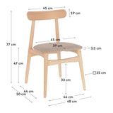 Nayme Dining Chair, Beige