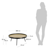 Nenet Coffee Table Black, Ø84