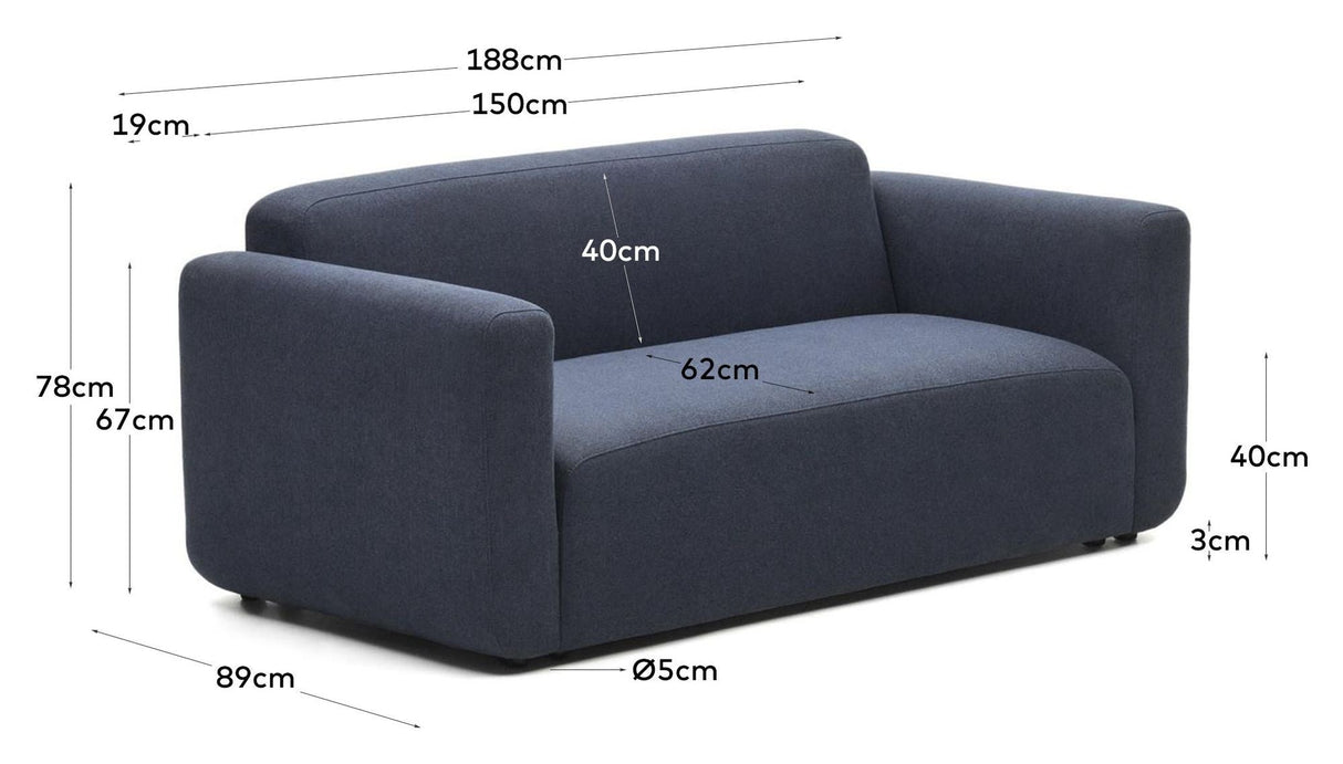 Neom 2-pers. Sofa, Blue