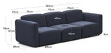 Neom 3-pers. Sofa, Blue