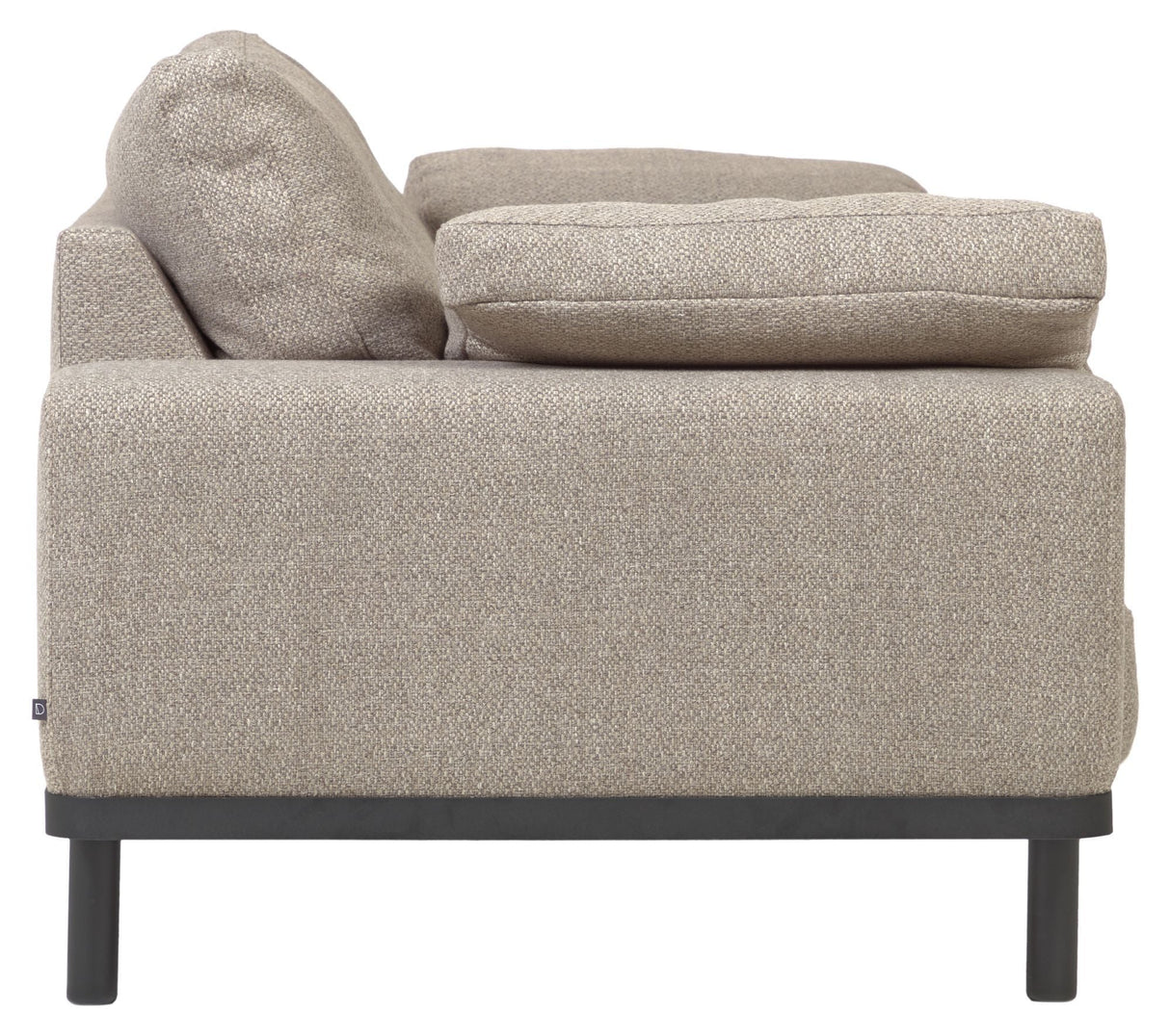 Noa 3-pers. Sofa, Beige with black legs