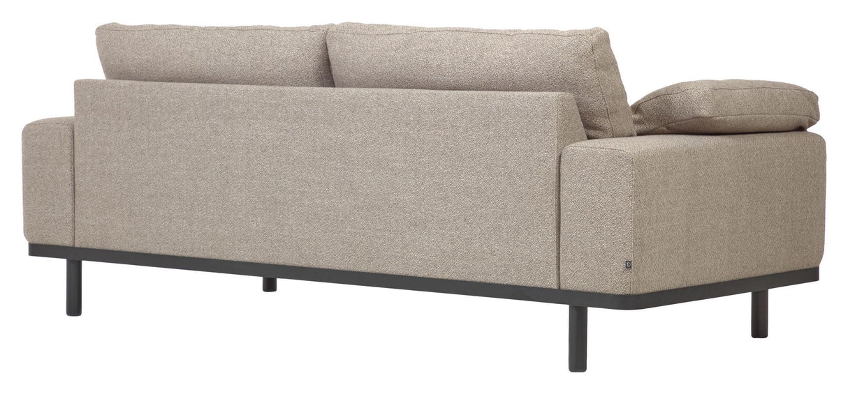 Noa 3-pers. Sofa, Beige with black legs