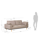 Noa 3-pers. Sofa with cushions Beige/Nature