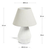 Noara Table lamp - White finish