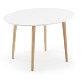 Oakland Dining table with extension, MDF, White, 120(200)x90