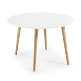 Oakland Dining table Ø120 - Nature/white