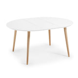 Oakland Dining table Ø120 - Nature/white