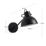 Odalis Wall Lamp Black