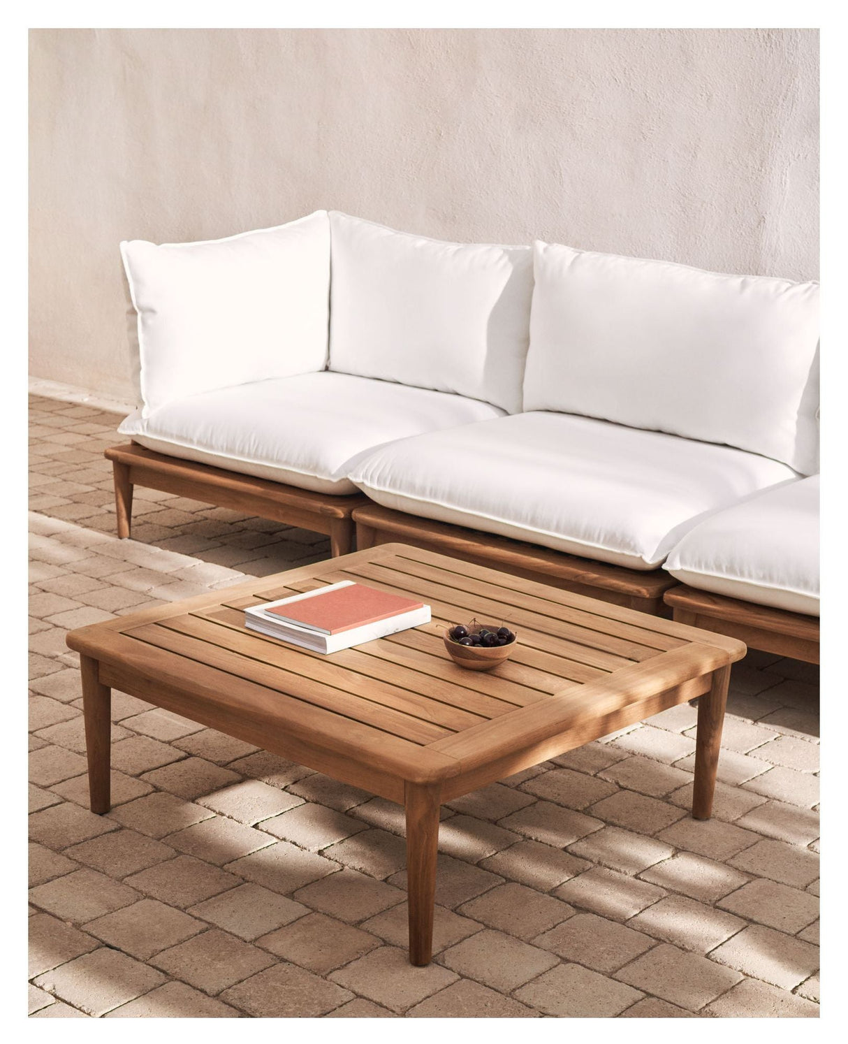 Portitxol Lounge table, Nature teak, 80x80